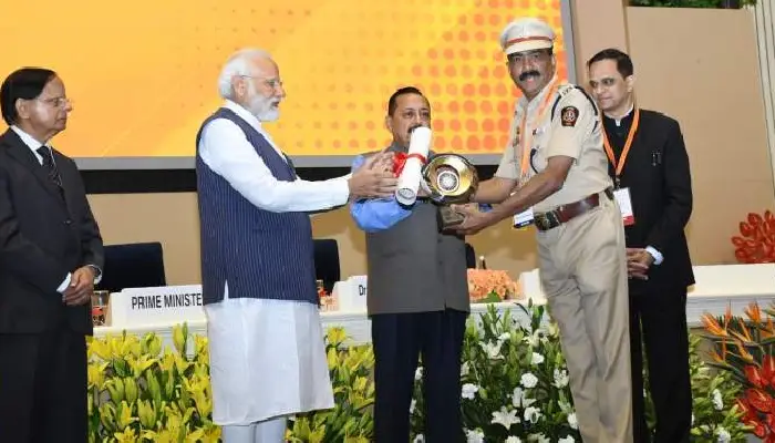Solapur Rural Police | Solapur Rural Police Force felicitated by Prime Minister Narendra Modi