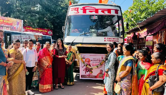 Swati Sharad Mohol | छत्रपति संभाजी महाराज की जयंती पर स्वारद फाउंडेशन की स्वाति शरद मोहोल द्वारा महिलाओं के लिए शौर्यपीठ धर्मपीठ तुलापूर के लिए टूर का आयोजन