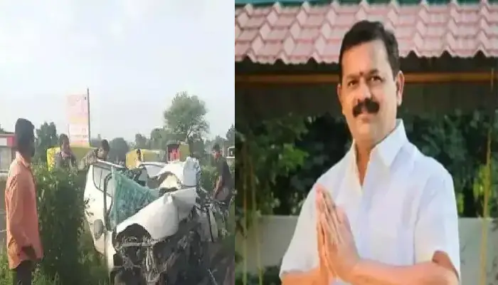 Mumbai Agra Highway Accident | मुंबई-आगरा हाईवे पर कार-कंटेनर के बीच भीषण हादसा, भाजपा नगरसेवक सहित चार लोगों की मौके पर ही मौत