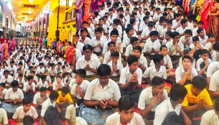Shrimant Bhausaheb Rangari Trust | श्रीमंत भाऊसाहेब रंगारी ट्रस्ट द्वारा आयोजित अथर्वशीर्ष पाठ कार्यक्रम में 2 हजार से अधिक विद्यार्थी शामिल